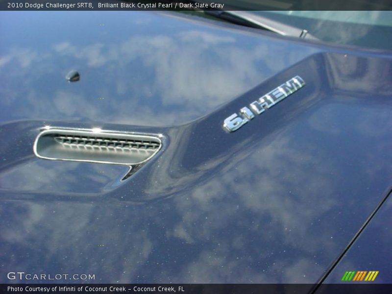 Brilliant Black Crystal Pearl / Dark Slate Gray 2010 Dodge Challenger SRT8