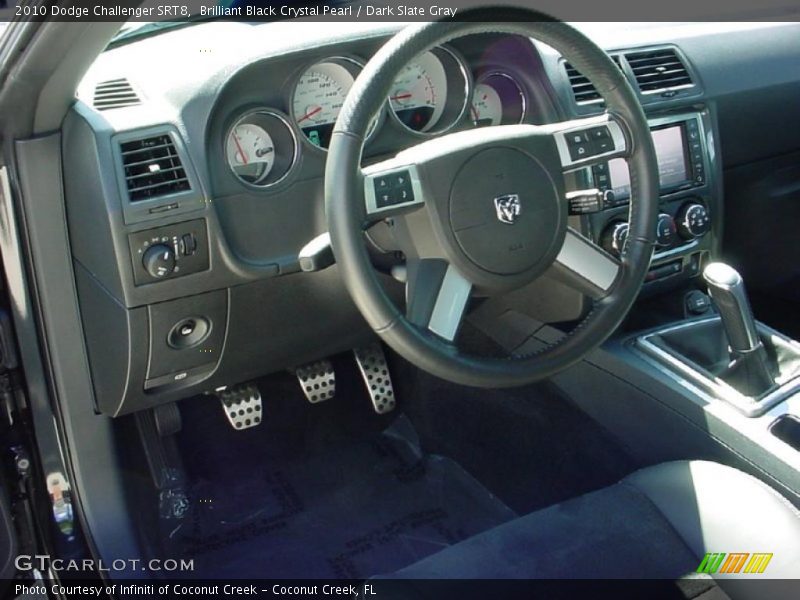 Brilliant Black Crystal Pearl / Dark Slate Gray 2010 Dodge Challenger SRT8