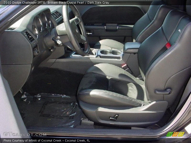 Brilliant Black Crystal Pearl / Dark Slate Gray 2010 Dodge Challenger SRT8