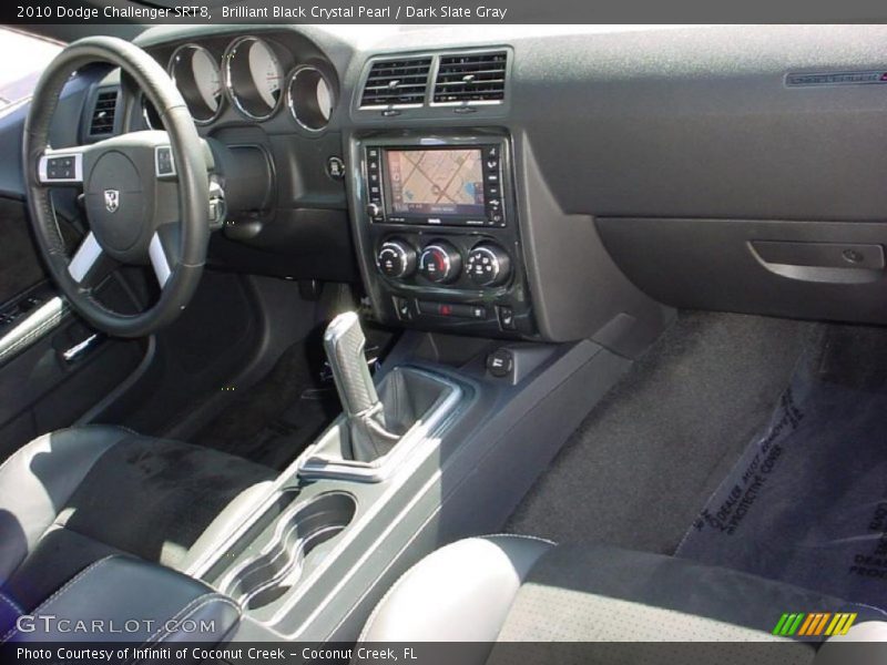 Brilliant Black Crystal Pearl / Dark Slate Gray 2010 Dodge Challenger SRT8