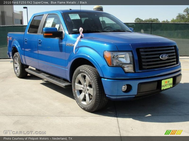 Blue Flame Metallic / Black 2010 Ford F150 FX2 SuperCrew