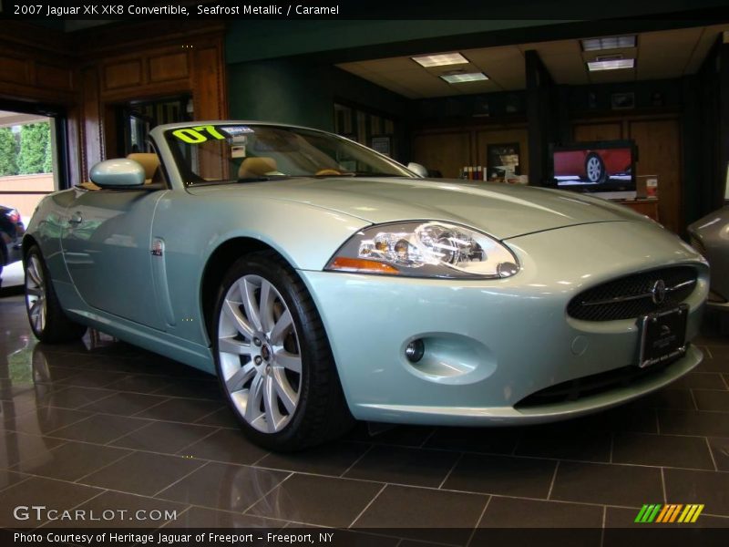 Seafrost Metallic / Caramel 2007 Jaguar XK XK8 Convertible