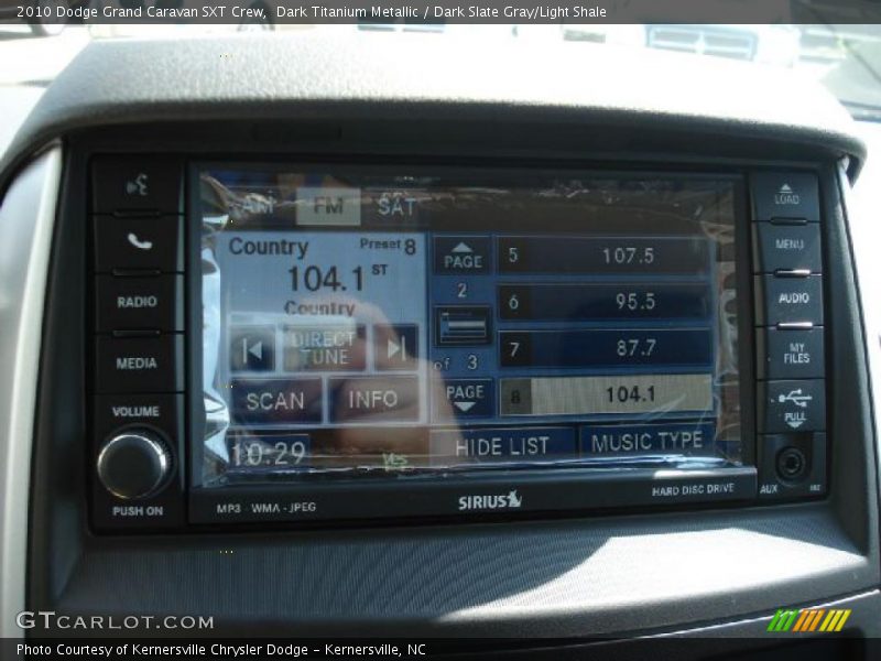 Dark Titanium Metallic / Dark Slate Gray/Light Shale 2010 Dodge Grand Caravan SXT Crew