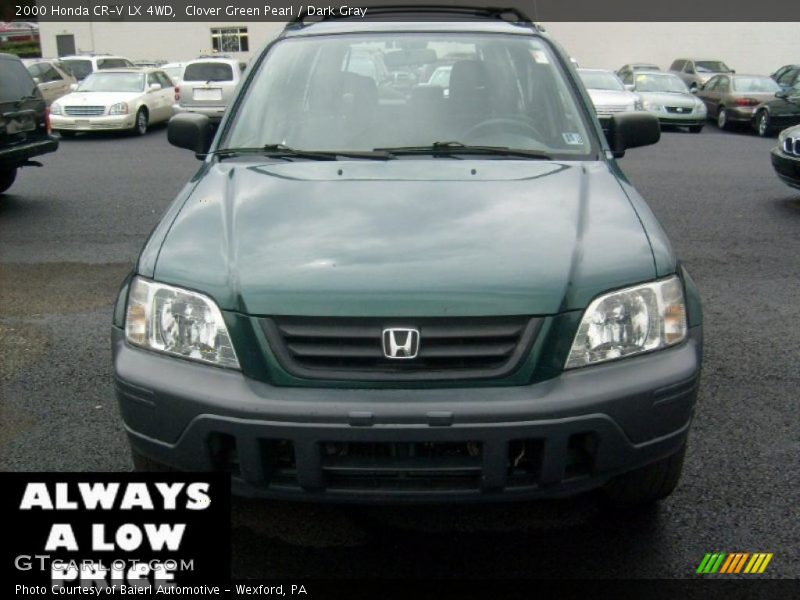 Clover Green Pearl / Dark Gray 2000 Honda CR-V LX 4WD