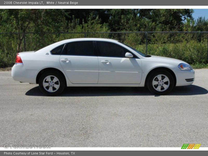 White / Neutral Beige 2008 Chevrolet Impala LT
