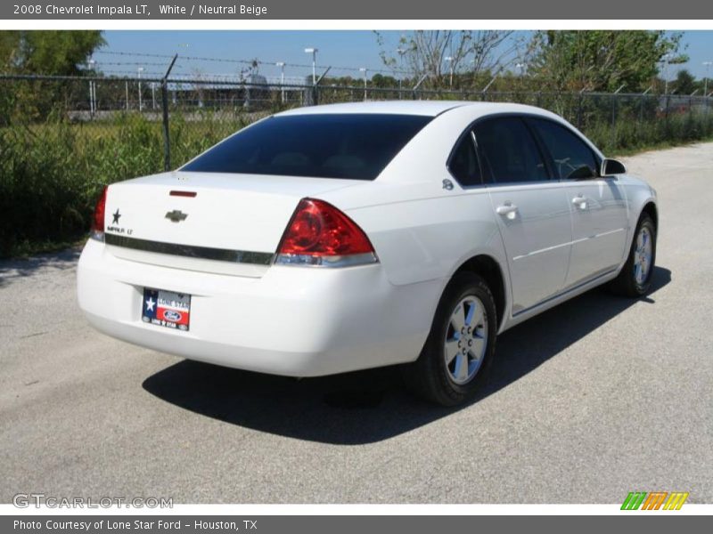 White / Neutral Beige 2008 Chevrolet Impala LT