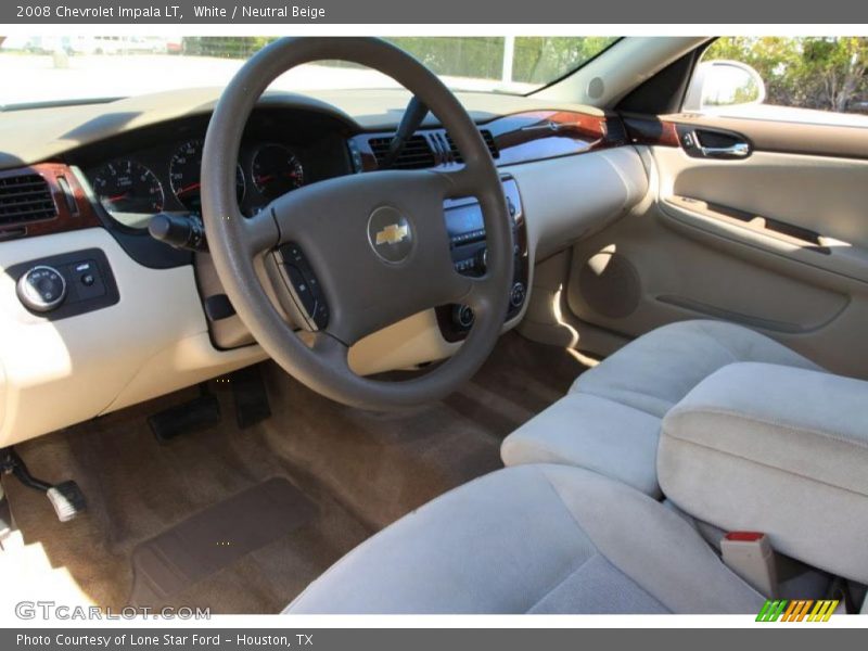 White / Neutral Beige 2008 Chevrolet Impala LT