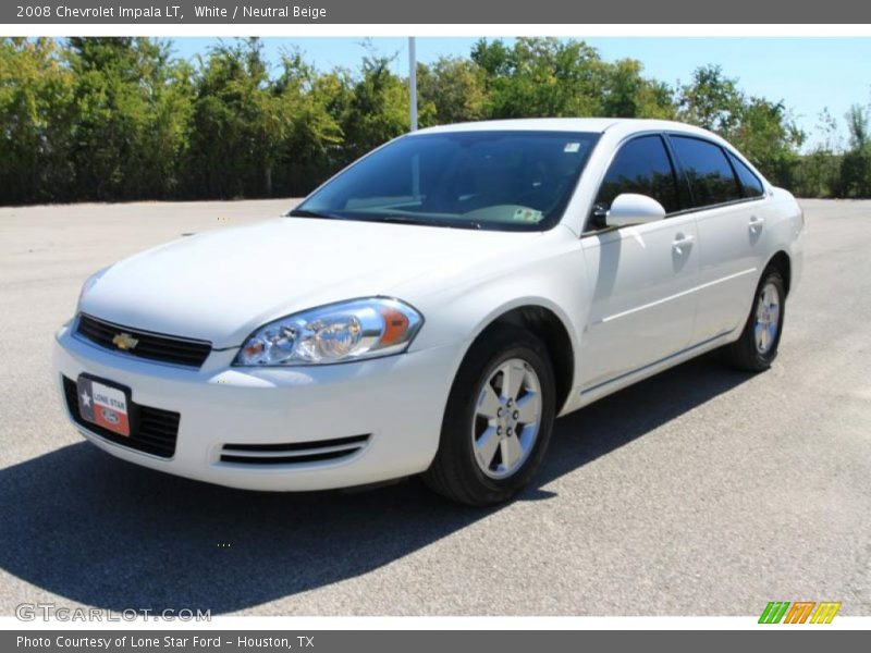 White / Neutral Beige 2008 Chevrolet Impala LT