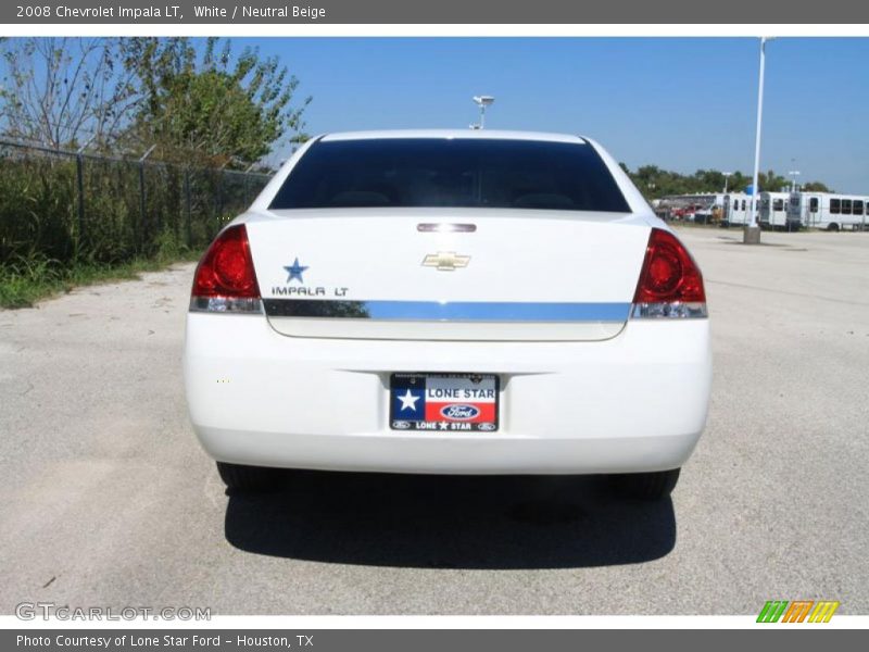White / Neutral Beige 2008 Chevrolet Impala LT