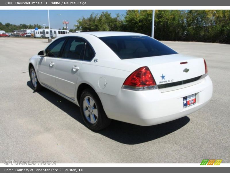 White / Neutral Beige 2008 Chevrolet Impala LT