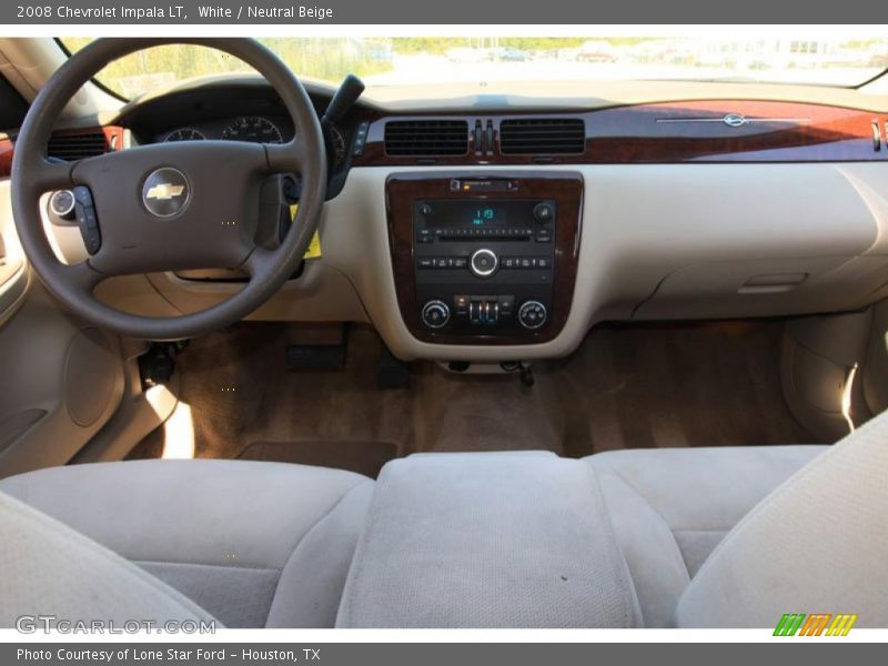 White / Neutral Beige 2008 Chevrolet Impala LT