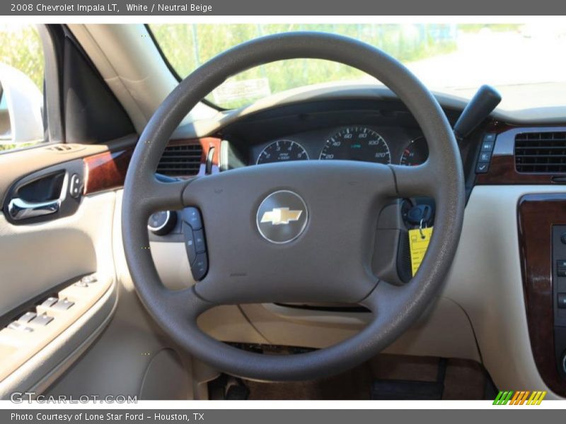 White / Neutral Beige 2008 Chevrolet Impala LT