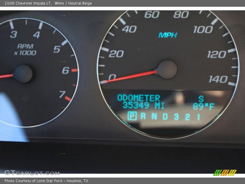 White / Neutral Beige 2008 Chevrolet Impala LT