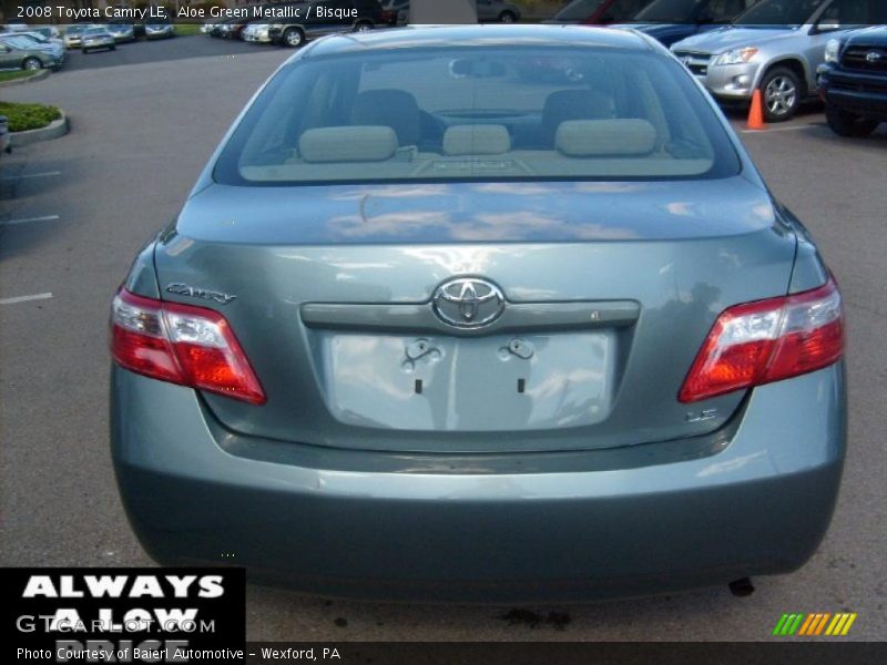 Aloe Green Metallic / Bisque 2008 Toyota Camry LE