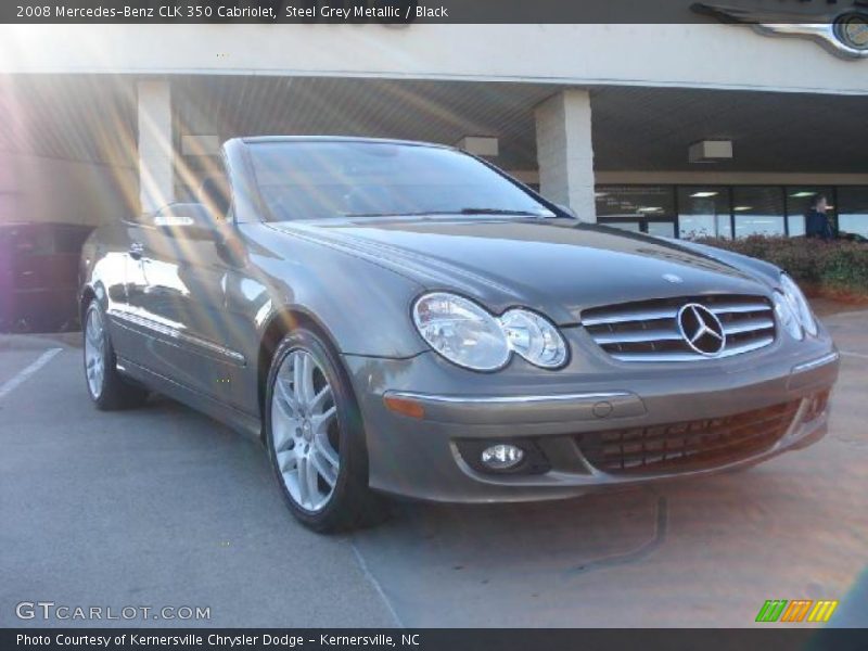 Steel Grey Metallic / Black 2008 Mercedes-Benz CLK 350 Cabriolet