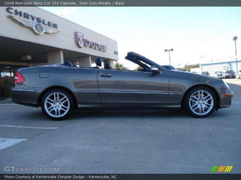 Steel Grey Metallic / Black 2008 Mercedes-Benz CLK 350 Cabriolet