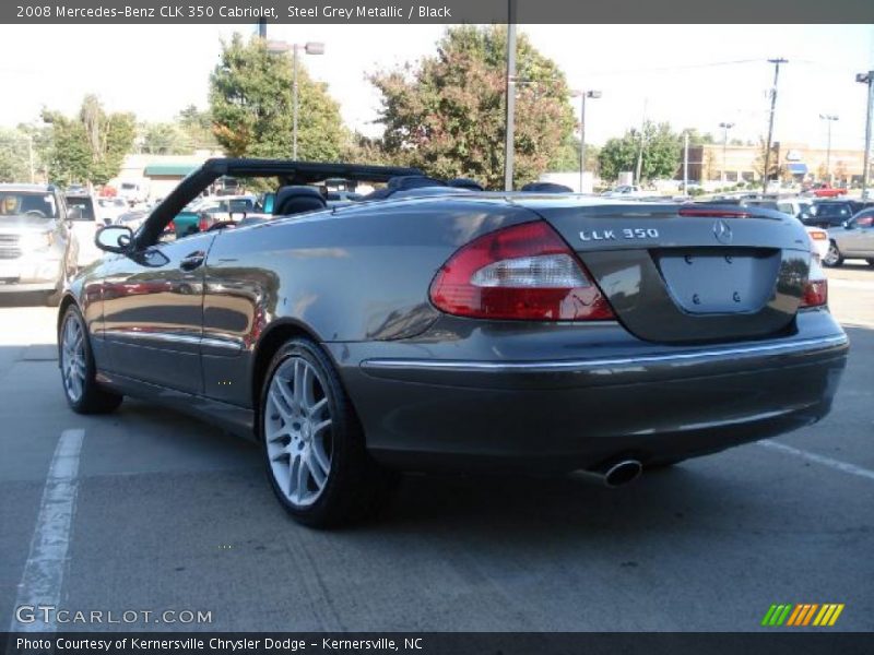 Steel Grey Metallic / Black 2008 Mercedes-Benz CLK 350 Cabriolet