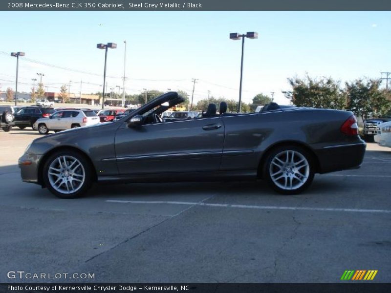 Steel Grey Metallic / Black 2008 Mercedes-Benz CLK 350 Cabriolet