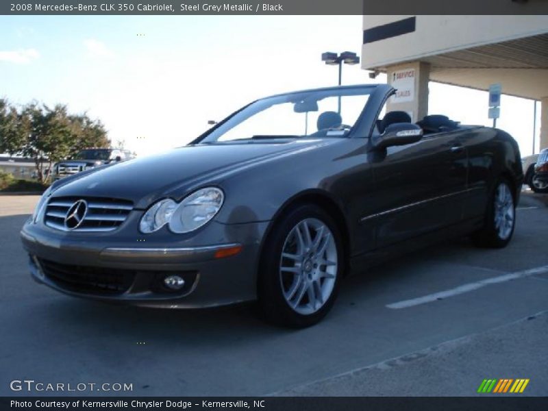 Steel Grey Metallic / Black 2008 Mercedes-Benz CLK 350 Cabriolet