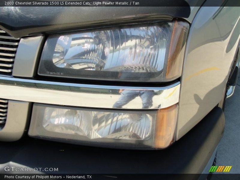 Light Pewter Metallic / Tan 2003 Chevrolet Silverado 1500 LS Extended Cab