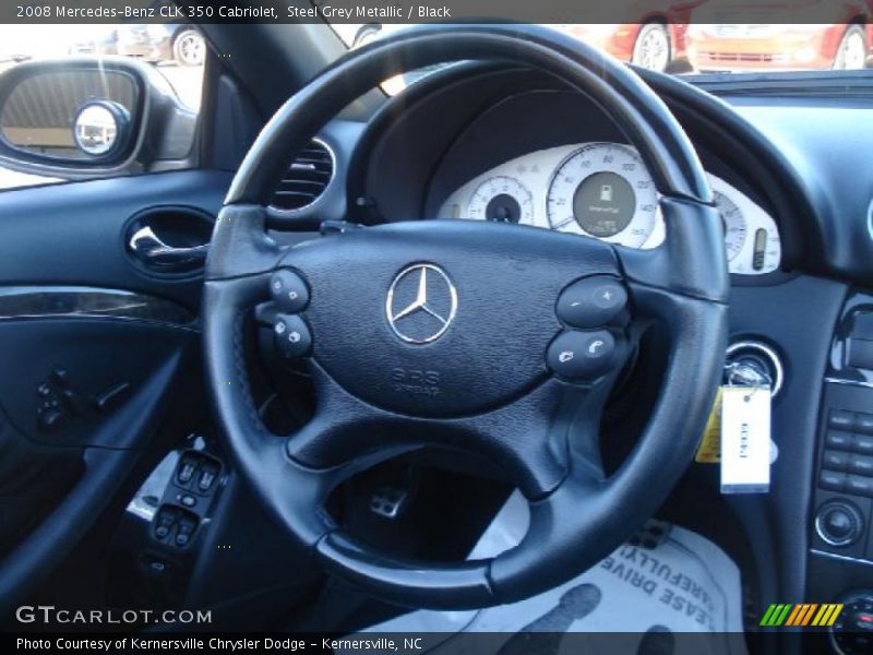 Steel Grey Metallic / Black 2008 Mercedes-Benz CLK 350 Cabriolet