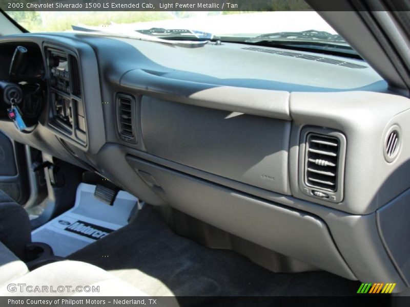 Light Pewter Metallic / Tan 2003 Chevrolet Silverado 1500 LS Extended Cab