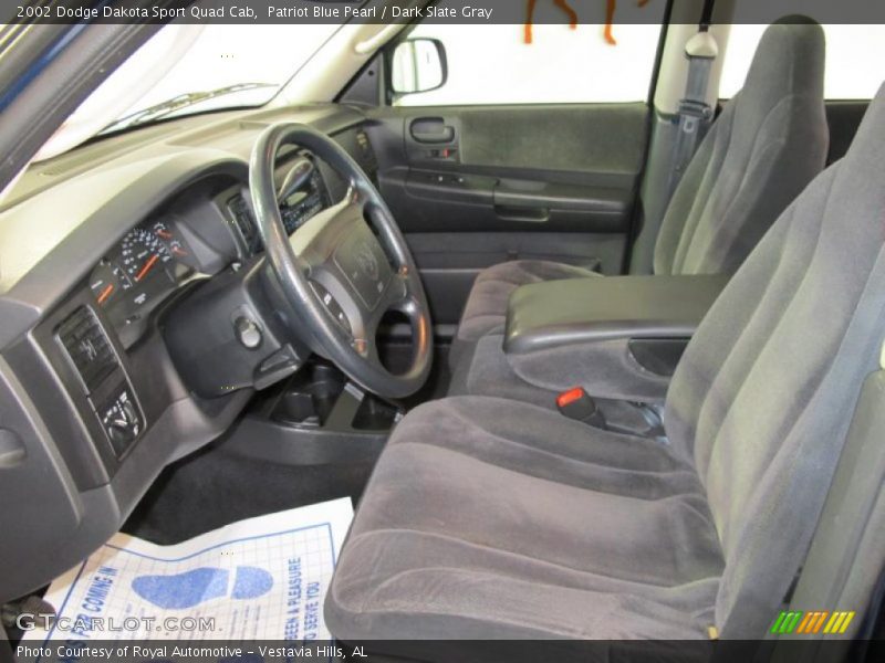 Patriot Blue Pearl / Dark Slate Gray 2002 Dodge Dakota Sport Quad Cab