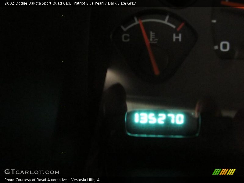 Patriot Blue Pearl / Dark Slate Gray 2002 Dodge Dakota Sport Quad Cab
