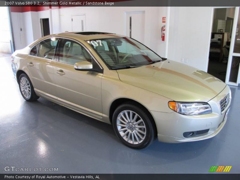 Shimmer Gold Metallic / Sandstone Beige 2007 Volvo S80 3.2