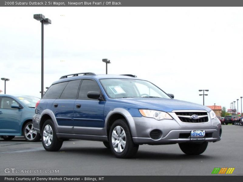 Newport Blue Pearl / Off Black 2008 Subaru Outback 2.5i Wagon