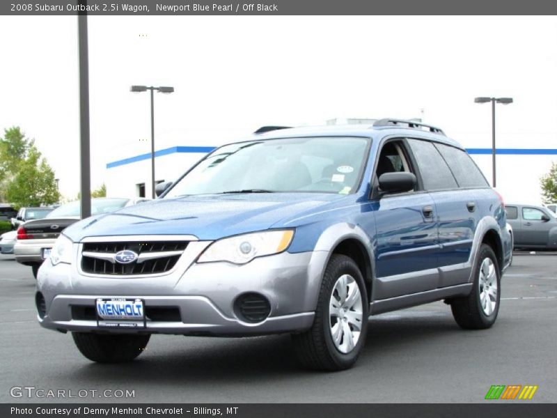 Newport Blue Pearl / Off Black 2008 Subaru Outback 2.5i Wagon