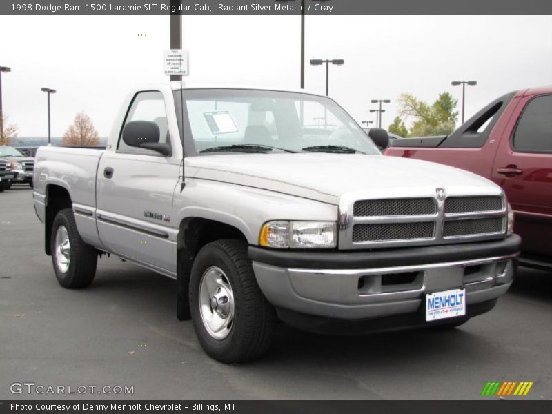 Radiant Silver Metallic / Gray 1998 Dodge Ram 1500 Laramie SLT Regular Cab