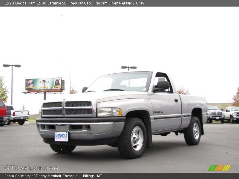 Radiant Silver Metallic / Gray 1998 Dodge Ram 1500 Laramie SLT Regular Cab