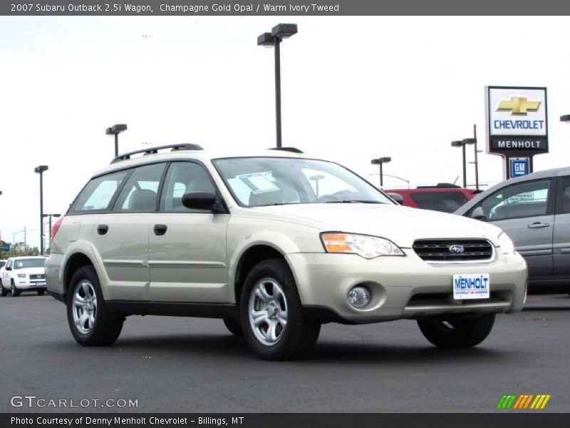 Champagne Gold Opal / Warm Ivory Tweed 2007 Subaru Outback 2.5i Wagon