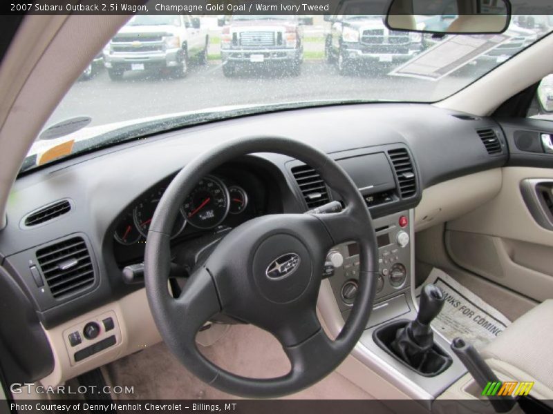 Champagne Gold Opal / Warm Ivory Tweed 2007 Subaru Outback 2.5i Wagon