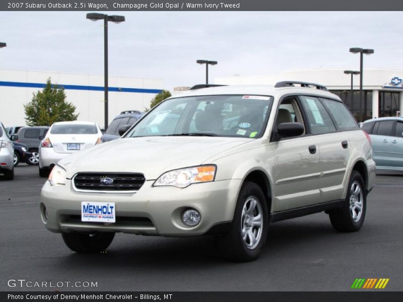 Champagne Gold Opal / Warm Ivory Tweed 2007 Subaru Outback 2.5i Wagon