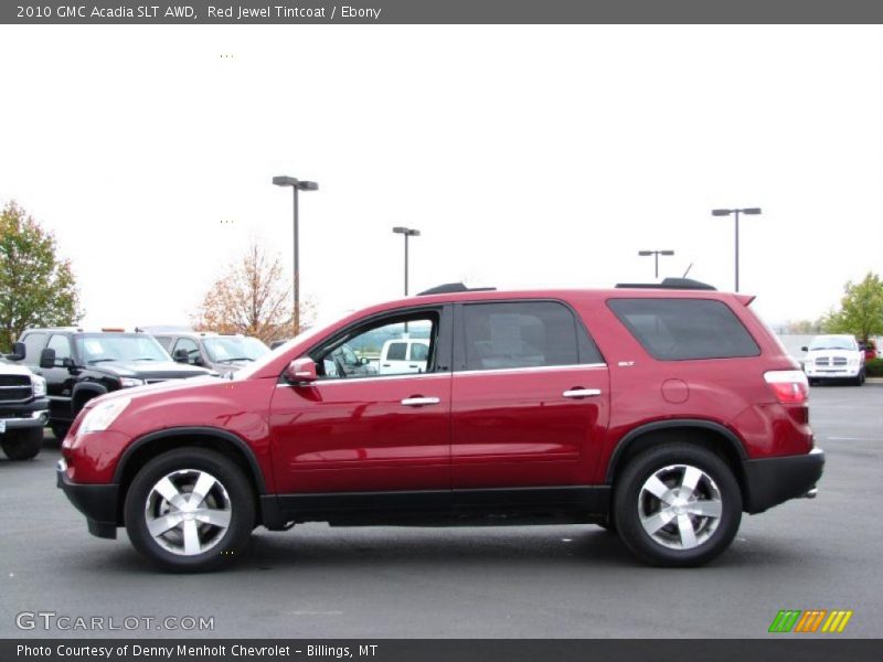 Red Jewel Tintcoat / Ebony 2010 GMC Acadia SLT AWD