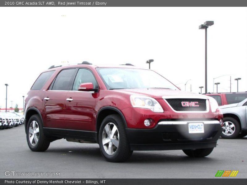 Red Jewel Tintcoat / Ebony 2010 GMC Acadia SLT AWD