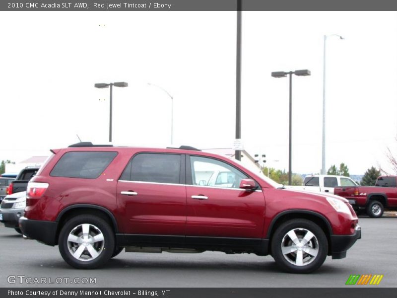 Red Jewel Tintcoat / Ebony 2010 GMC Acadia SLT AWD