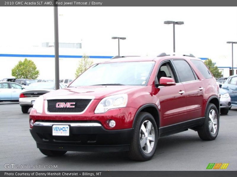 Red Jewel Tintcoat / Ebony 2010 GMC Acadia SLT AWD