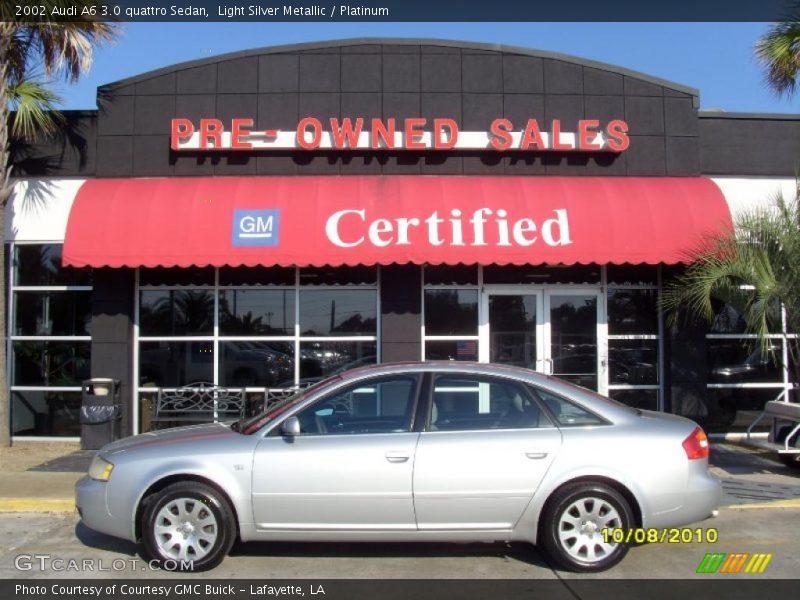 Light Silver Metallic / Platinum 2002 Audi A6 3.0 quattro Sedan