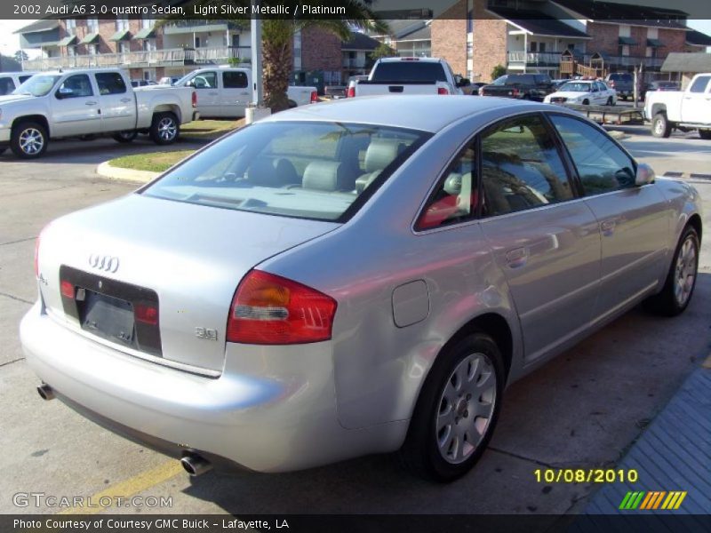 Light Silver Metallic / Platinum 2002 Audi A6 3.0 quattro Sedan