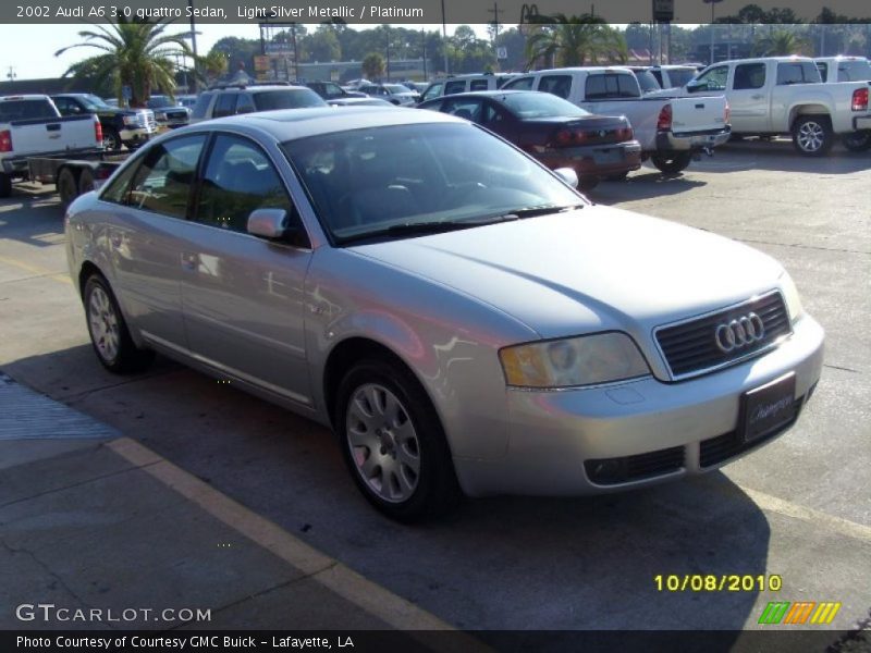 Light Silver Metallic / Platinum 2002 Audi A6 3.0 quattro Sedan