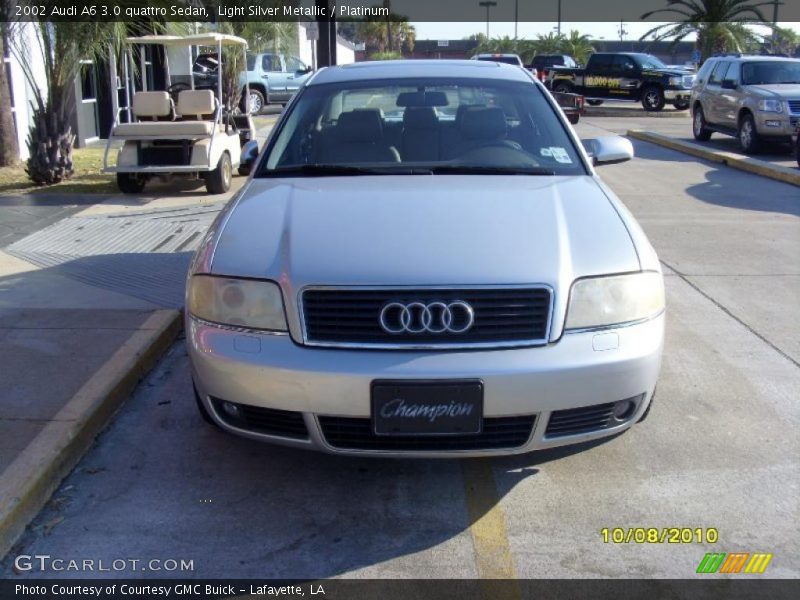 Light Silver Metallic / Platinum 2002 Audi A6 3.0 quattro Sedan