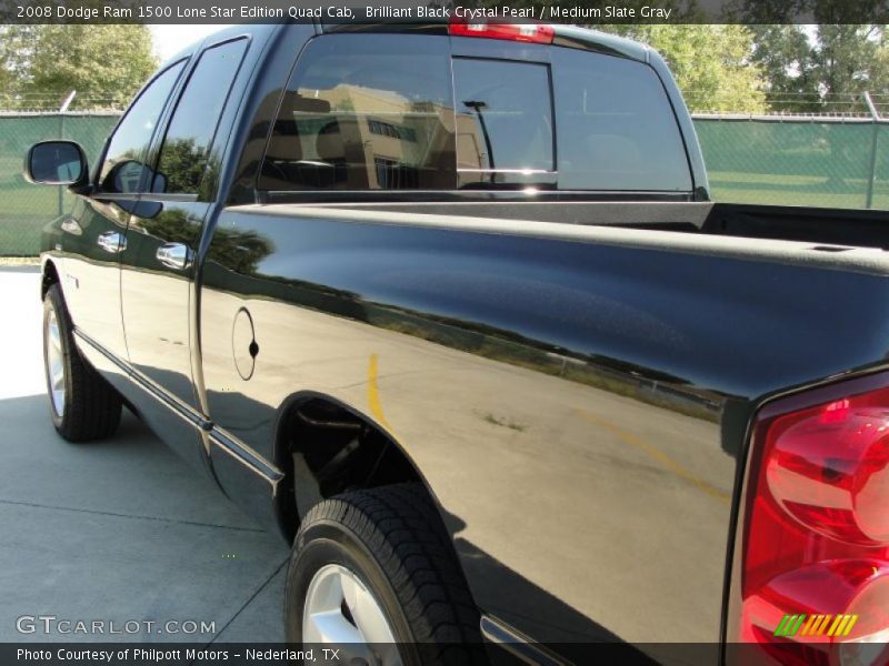 Brilliant Black Crystal Pearl / Medium Slate Gray 2008 Dodge Ram 1500 Lone Star Edition Quad Cab