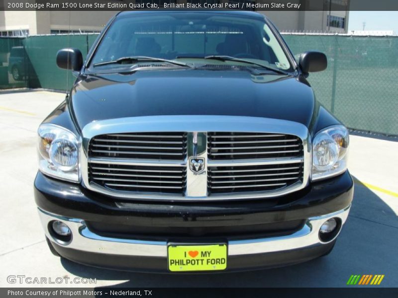 Brilliant Black Crystal Pearl / Medium Slate Gray 2008 Dodge Ram 1500 Lone Star Edition Quad Cab
