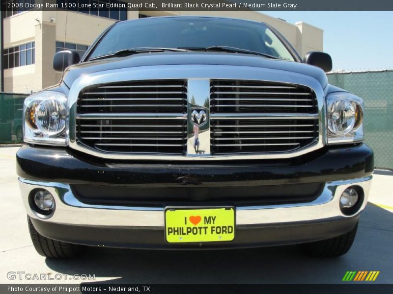 Brilliant Black Crystal Pearl / Medium Slate Gray 2008 Dodge Ram 1500 Lone Star Edition Quad Cab