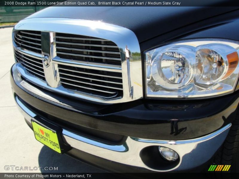 Brilliant Black Crystal Pearl / Medium Slate Gray 2008 Dodge Ram 1500 Lone Star Edition Quad Cab