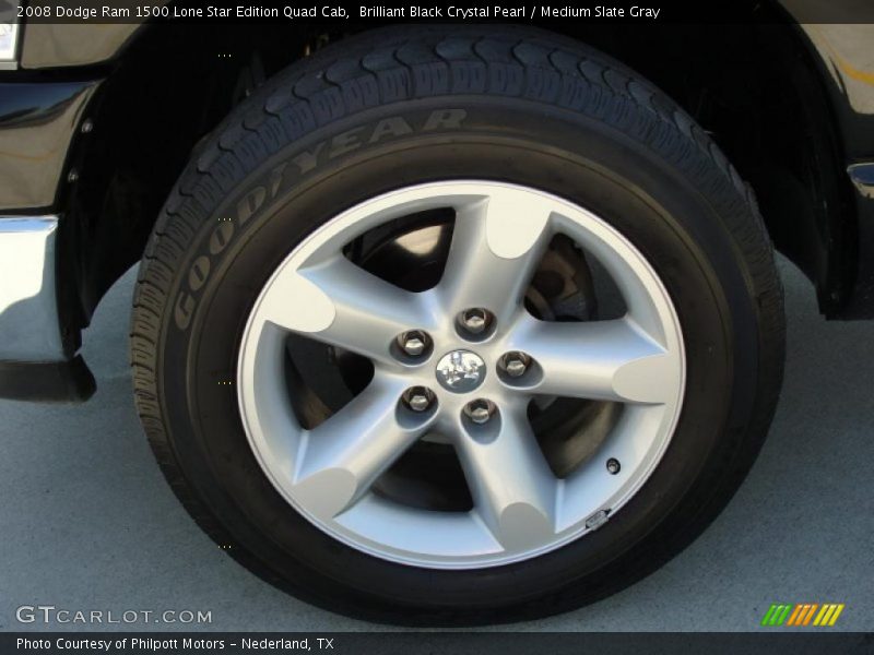Brilliant Black Crystal Pearl / Medium Slate Gray 2008 Dodge Ram 1500 Lone Star Edition Quad Cab