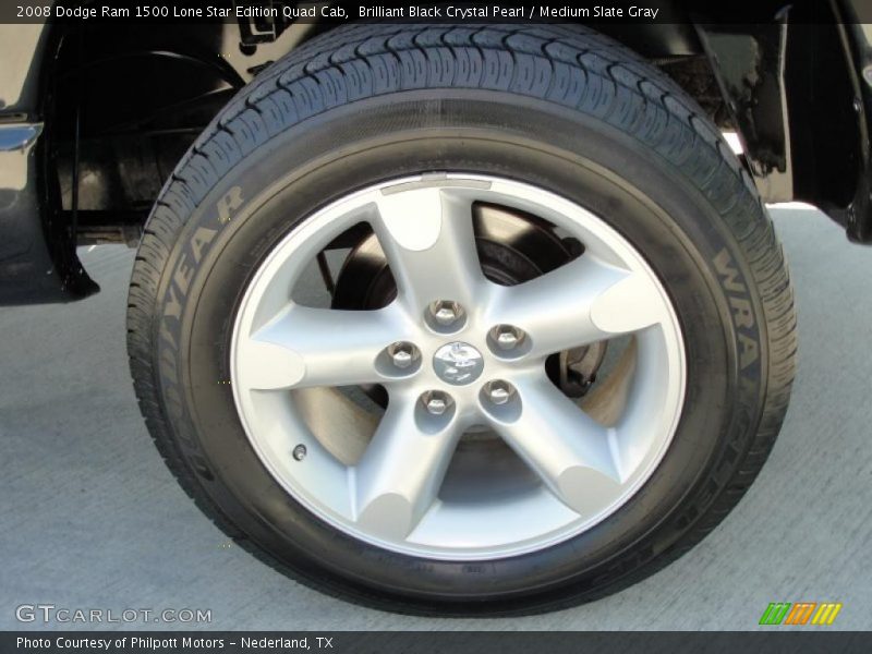 Brilliant Black Crystal Pearl / Medium Slate Gray 2008 Dodge Ram 1500 Lone Star Edition Quad Cab